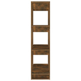 Book Cabinet/Room Divider Smoked Oak 80x30x123.5 cm - Rear View