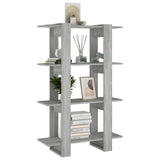 Book Cabinet/Room Divider Grey Sonoma 80x30x123.5 cm - Top-Down View