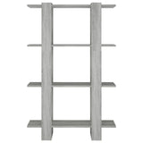 Book Cabinet/Room Divider Grey Sonoma 80x30x123.5 cm