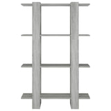 Book Cabinet/Room Divider Grey Sonoma 80x30x123.5 cm - 45-Degree Angle