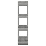 Book Cabinet/Room Divider Grey Sonoma 80x30x123.5 cm - Rear View