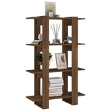 Book Cabinet/Room Divider Brown Oak 80x30x123.5 cm - Top-Down View