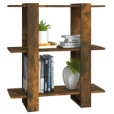 Book Cabinet/Room Divider Smoked Oak 80x30x87cm - Top-Down View