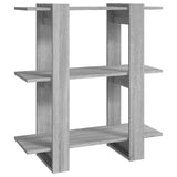 Book Cabinet/Room Divider Grey Sonoma 80x30x87 cm - Front View