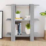 Book Cabinet/Room Divider Grey Sonoma 80x30x87 cm - Side View