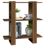 Book Cabinet/Room Divider Brown Oak 80x30x87 cm - Top-Down View
