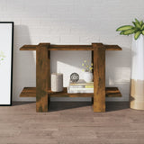 Book Cabinet/Room Divider Smoked Oak 80x30x51 cm - Side View