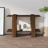 Book Cabinet/Room Divider Brown Oak 80x30x51 cm - Side View