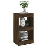 Book Cabinet/Room Divider Smoked Oak 40x30x72 cm - Rear View