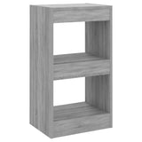 Book Cabinet/Room Divider Grey Sonoma 40x30x72 cm - Front View