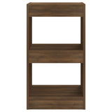 Book Cabinet/Room Divider Brown Oak 40x30x72 cm - Side View