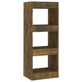 Book Cabinet/Room Divider Smoked Oak 40x30x103 cm Engineered Wood - Front View
