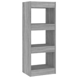 Book Cabinet/Room Divider Grey Sonoma 40x30x103 cm Engineered Wood - Front View