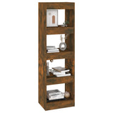 Book Cabinet/Room Divider Smoked Oak 40x30x135 cm - 45-Degree Angle