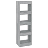 Book Cabinet/Room Divider Grey Sonoma 40x30x135 cm - Front View