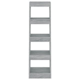 Book Cabinet/Room Divider Grey Sonoma 40x30x135 cm