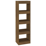Book Cabinet/Room Divider Brown Oak 40x30x135 cm - Front View