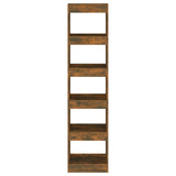 Book Cabinet/Room Divider Smoked Oak 40x30x166 cm - Side View