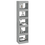 Book Cabinet/Room Divider Grey Sonoma 40x30x166 cm - 45-Degree Angle