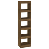 Book Cabinet/Room Divider Brown Oak 40x30x166 cm - Front View