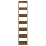 Book Cabinet/Room Divider Smoked Oak 40x30x198 cm - 45-Degree Angle