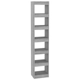 Book Cabinet/Room Divider Grey Sonoma 40x30x198 cm - Front View