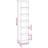 Book Cabinet/Room Divider Brown Oak 40x30x198 cm