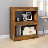 Book Cabinet/Room Divider Smoked Oak 60x30x72 cm - Side View