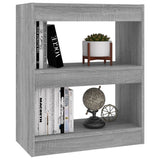 Book Cabinet/Room Divider Grey Sonoma 60x30x72 cm - Top-Down View