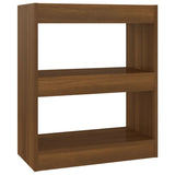 Book Cabinet/Room Divider Brown Oak 60x30x72 cm