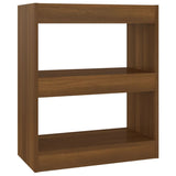 Book Cabinet/Room Divider Brown Oak 60x30x72 cm - Front View