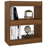 Book Cabinet/Room Divider Brown Oak 60x30x72 cm - Top-Down View