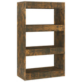 Book Cabinet/Room Divider Smoked Oak 60x30x103 cm Engineered Wood - Front View