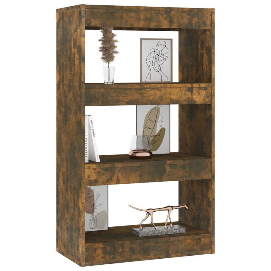 Book Cabinet/Room Divider Smoked Oak 60x30x103 cm