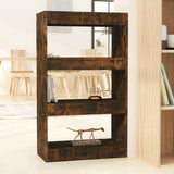 Book Cabinet/Room Divider Smoked Oak 60x30x103 cm Engineered Wood