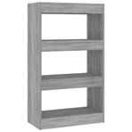 Book Cabinet/Room Divider Grey Sonoma 60x30x103 cm
