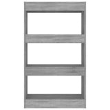 Book Cabinet/Room Divider Grey Sonoma 60x30x103 cm Engineered Wood - 45-Degree Angle