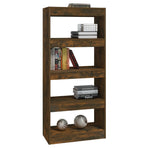 Book Cabinet/Room Divider Smoked Oak 60x30x135 cm