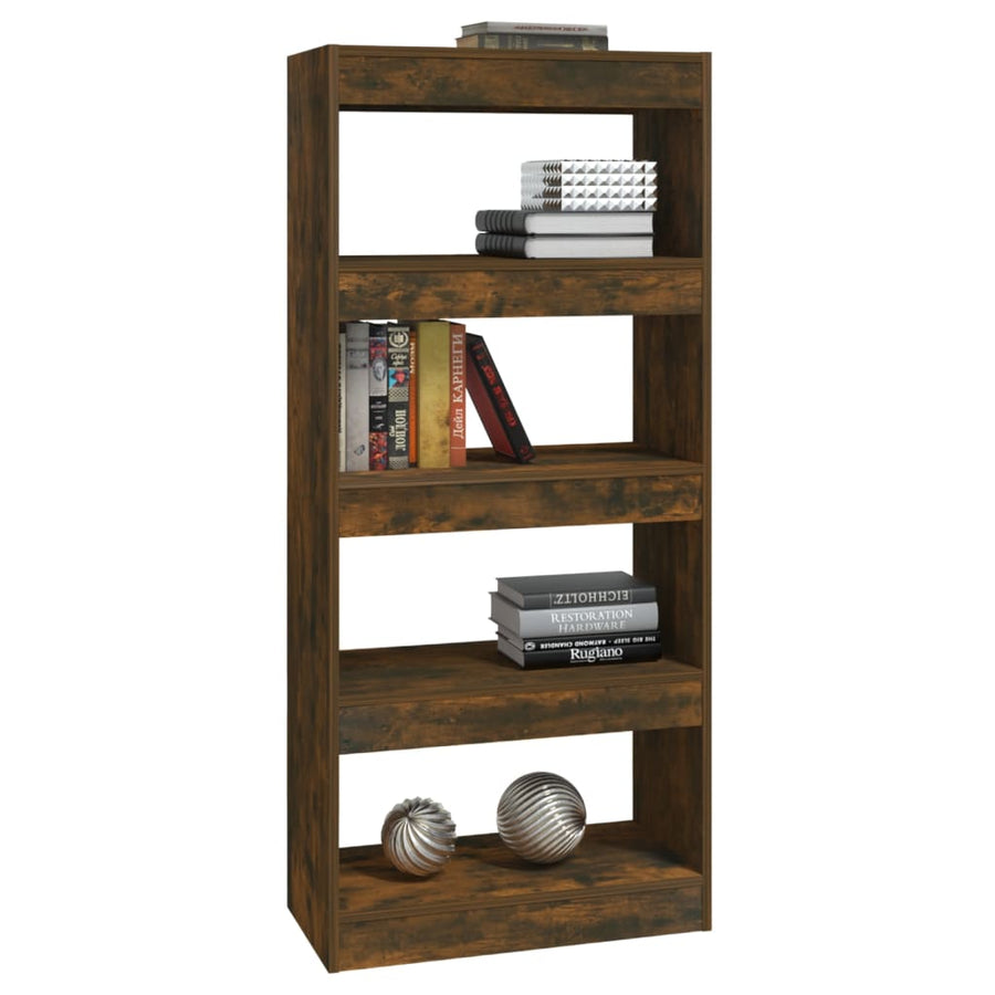 Book Cabinet/Room Divider Smoked Oak 60x30x135 cm