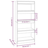 Book Cabinet/Room Divider Smoked Oak 60x30x135 cm Engineered Wood