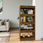 Book Cabinet/Room Divider Smoked Oak 60x30x135 cm