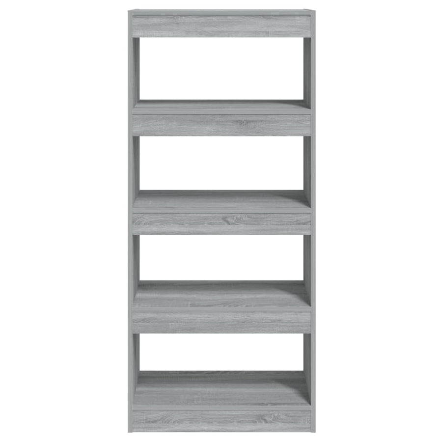 Book Cabinet/Room Divider Grey Sonoma 60x30x135 cm