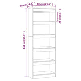 Book Cabinet/Room Divider Smoked Oak 60x30x166 cm Engineered Wood