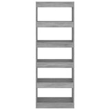 Book Cabinet/Room Divider Grey Sonoma 60x30x166 cm Engineered Wood