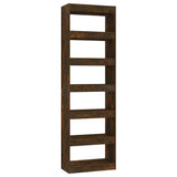 Book Cabinet/Room Divider Smoked Oak 60x30x198 cm