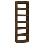 Book Cabinet/Room Divider Smoked Oak 60x30x198 cm
