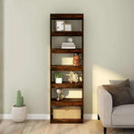 Book Cabinet/Room Divider Smoked Oak 60x30x198 cm