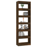Book Cabinet/Room Divider Smoked Oak 60x30x198 cm