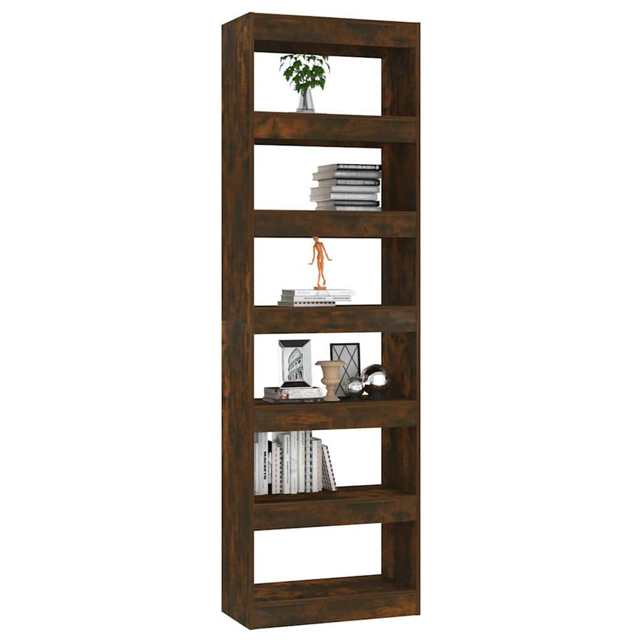 Book Cabinet/Room Divider Smoked Oak 60x30x198 cm