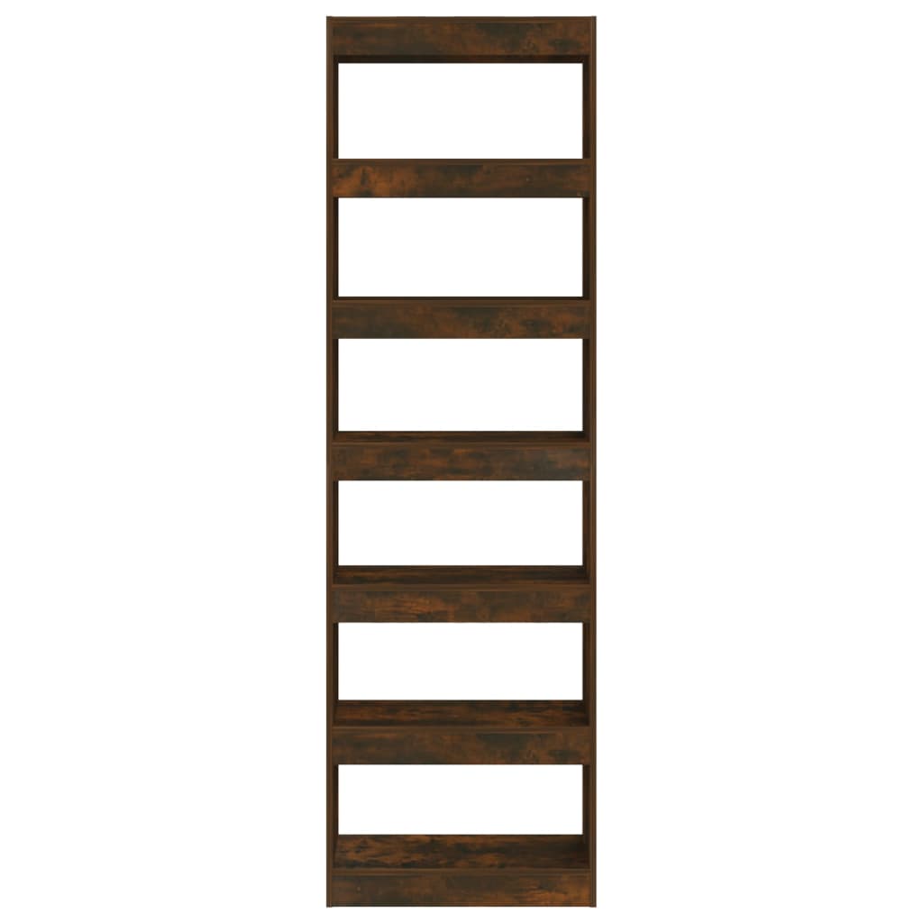 Book Cabinet/Room Divider Smoked Oak 60x30x198 cm
